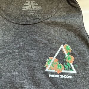 Imagine Dragons Gray Tank Top with Floral Design